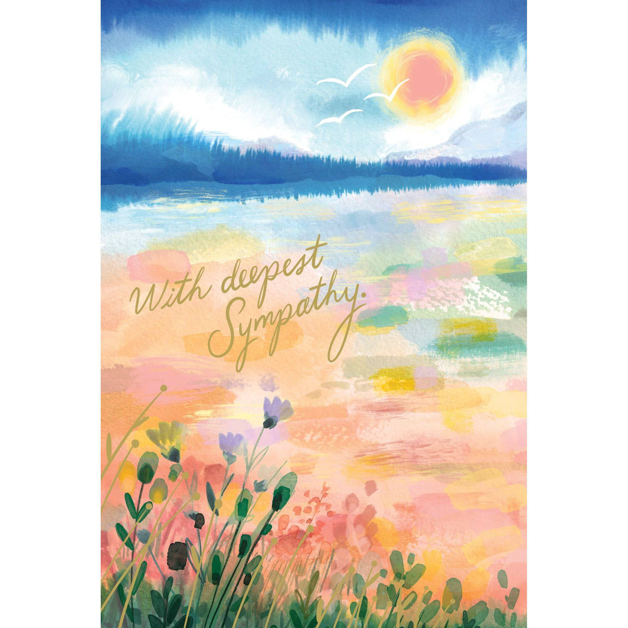 Seascapes Sympathy Card by Pictura featuring tranquil ocean waves and soft colors, suitable for expressing condolences.